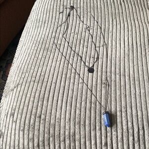 Charming Charlie Blue Crystal Pendant Double Layer Necklace Y2K Fashion